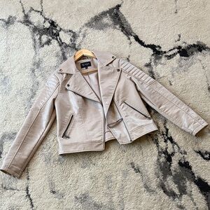 Lily Morgan dusty pink faux Leather Jacket